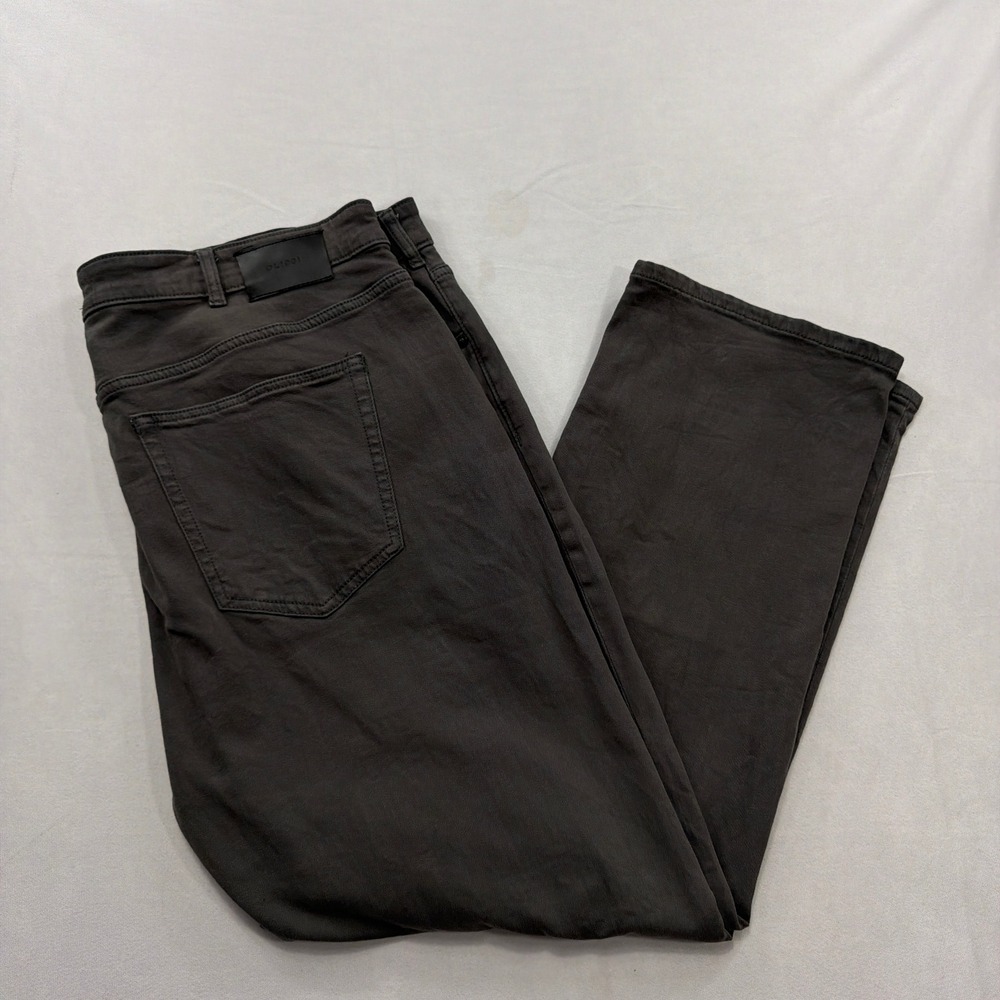 DL1961 Pants Avery Relaxed Straight 5-Pocket Twill Charcoal Grey Mens 42 x 30